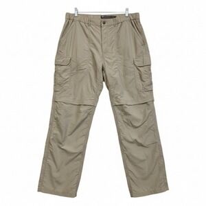 REI Cargo Pants Men XL‎ Beige Lightweight Utility Travel Nylon 4 Pockets Hiking